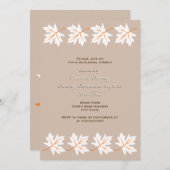 Elegante esdoornbladeren herfst bruiloft repetitie kaart (Voorkant / Achterkant)