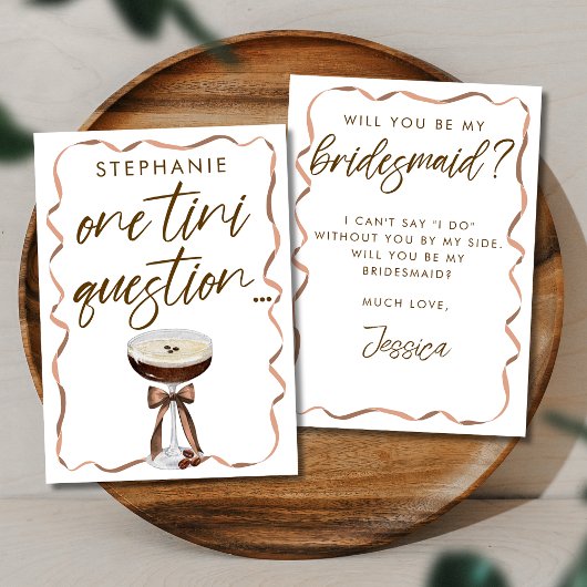 Elegante Espresso Martini Bruidsmeisje Voorstelkaa