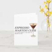 Elegante Espresso Martini Grappig Quote Kaart (Gele Bloem)