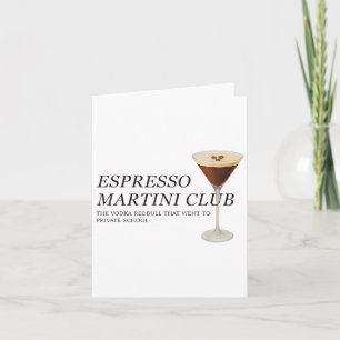 Elegante Espresso Martini Grappig Quote Kaart