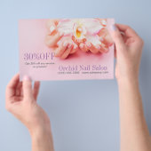 Elegante Esthetician SPA Nagelsalon Prijslijsten Flyer (Hand)