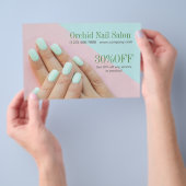 Elegante Esthetician SPA Nagelsalon Prijslijsten Flyer (Hand)