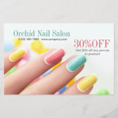 Elegante Esthetician SPA Nagelsalon Prijslijsten Flyer (Voorkant)