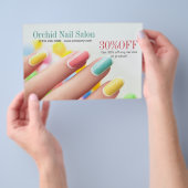 Elegante Esthetician SPA Nagelsalon Prijslijsten Flyer (Hand)