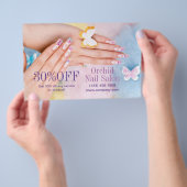 Elegante Esthetician SPA Nagelsalon Prijzenlijsten Flyer (Hand)