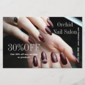 Elegante Esthetician SPA Nail Salon prijslijsten Flyer (Voorkant)
