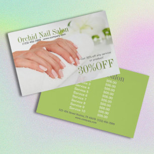 Elegante Esthetician SPA Nail Salon prijslijsten Flyer