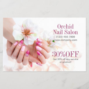 Elegante Esthetician SPA Nail Salon prijslijsten Flyer