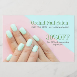 Elegante Esthetician SPA Nail Salon prijslijsten Flyer
