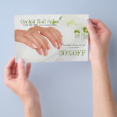Elegante Esthetician SPA Nail Salon prijslijsten Flyer (Hand)
