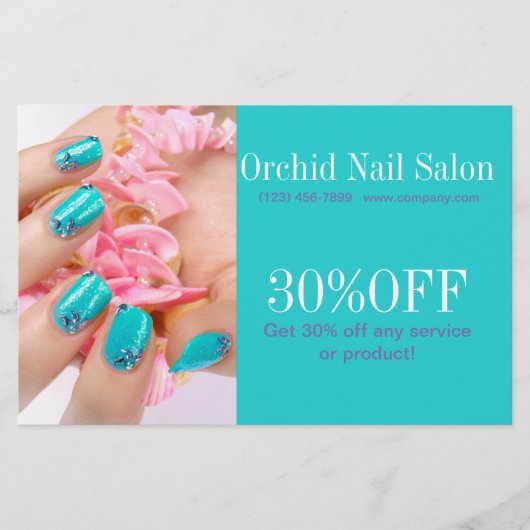 Elegante Esthetician SPA Nail Salon prijslijsten Flyer (Voorkant)