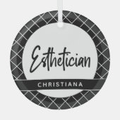 Elegante estheticus Beautician gepersonaliseerd Glas Ornament (Voorkant)