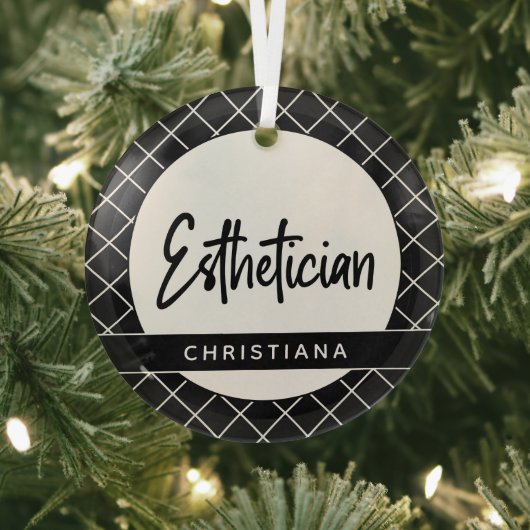 Elegante estheticus Beautician gepersonaliseerd Glas Ornament (Insitu)