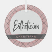 Elegante estheticus Beautician gepersonaliseerd Glas Ornament (Voorkant)