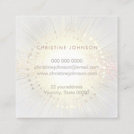 elegante estheticus vierkante visitekaartje (Achterkant)