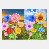 Elegante esthetische bloemen - cadeau inpakpapier vel (Voorkant 3)