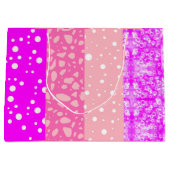 Elegante esthetische bloemige roze meisje geschenk groot cadeauzakje (Voorkant)