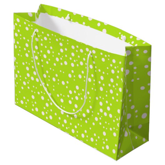 Elegante esthetische groene geschenkzak groot cadeauzakje (Achterkant Gekanteld)