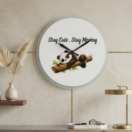 Elegante Esthetische Panda Cadeau – Eenvoudig Mini Grote Klok