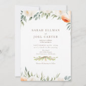 Elegante etherische botanische bruiloft uitnodigin kaart (Voorkant)