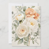 Elegante etherische botanische bruiloft uitnodigin kaart (Achterkant)