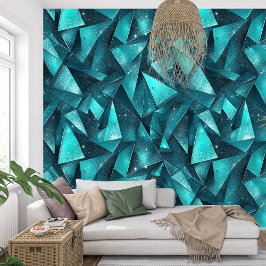 Elegante etherische schoonheid van turquoise glas behang