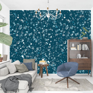 Elegante etherische serene turquoise behang