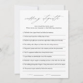 Elegante Etiquette 911 Vrijgezellenfeest Game Kaar Kaart (Voorkant)