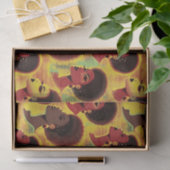 Elegante etnische Afrikaanse vrouw patroon in rijk Tissuepapier (Geschenk)