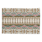 Elegante Etnische Bloemen Boho Grens Kussensloop (Achterkant)
