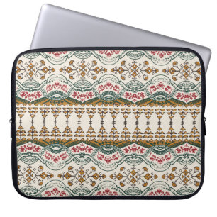 Elegante Etnische Bloemen Boho Grens Laptop Sleeve