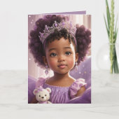 Elegante Etnische Paarse Prinses Kaart (Voorkant)