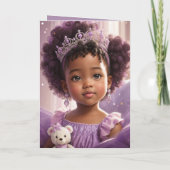 Elegante Etnische Paarse Prinses Kaart (Achterkant)