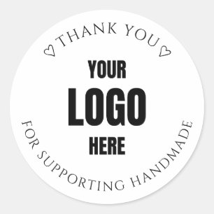 Elegante Etsy / Handgemaakte Winkel Bedankt Sticke Ronde Sticker