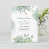 Elegante Eucalyptus 2 Uitnodiging (Staand voorkant)