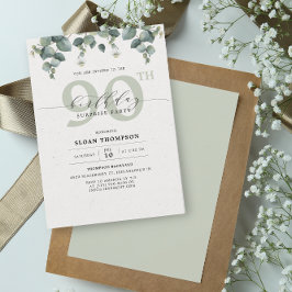Elegante Eucalyptus 90 Verjaardag Verrassing Uitno Kaart
