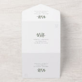 Elegante Eucalyptus All In One Uitnodiging (Buitenkant)