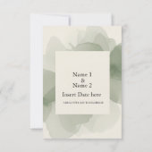 Elegante Eucalyptus Aquarel "Save the Date" Mono Save The Date (Achterkant)