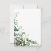 Elegante Eucalyptus Bewaar de datumkaarten Save The Date (Achterkant)