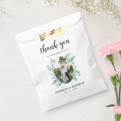 Elegante Eucalyptus blad foto bruiloft dank u Bedankzakje (Gezegeld)
