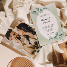 Elegante Eucalyptus blad groen foto bruiloft