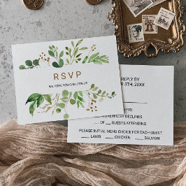 Elegante Eucalyptus Blad Groen Menu Keuze