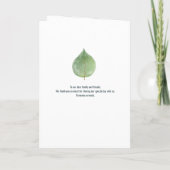Elegante Eucalyptus Blad Orde Ceremonie Bruiloft Programma (Achterkant)