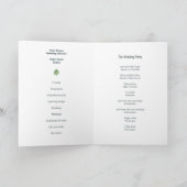 Elegante Eucalyptus Blad Orde Ceremonie Bruiloft Programma (Binnen)