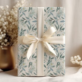 Elegante Eucalyptus bladeren crème Cadeaupapier