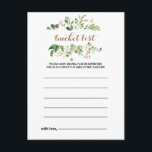 Elegante Eucalyptus Bladgroen Emmerlijst Kaarten<br><div class="desc">Deze elegante eucalyptus bladgroen emmerlijstkaarten zijn de perfecte activiteit voor een tropische bruiloft receptie of vrijgezellenfeest. Het ontwerp bevat artistiek handgeschilderde prachtige eucalyptusgroene bladeren in geometrische vormen,  die natuurlijke schoonheid inspireren. Bucket List teken wordt apart verkocht.</div>