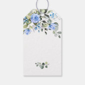 Elegante Eucalyptus Blauwe Rozen Dank U Trouw Cadeaulabel (Achterkant)