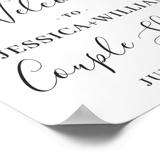 Elegante Eucalyptus Blauwe Rozen Koppel Shower Poster (Hoek)