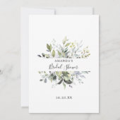 Elegante Eucalyptus Bloemen Bruidsfeest Spelkaart Kaart (Achterkant)