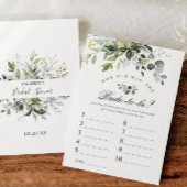 Elegante Eucalyptus Bloemen Bruidsfeest Spelkaart Kaart